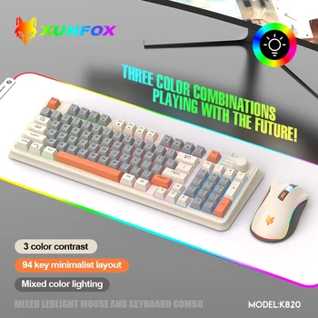 K820 USB Wired Game Keyboard Mouse Set Illuminated Desktop/Laptop Home Office Female Male…