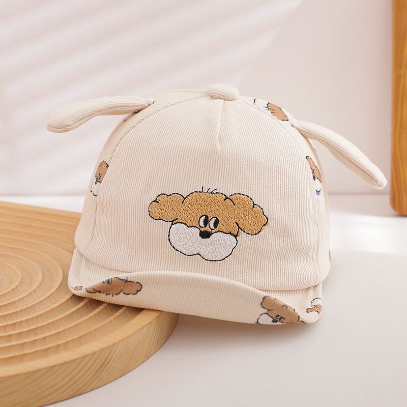 Summer Boys And Girls' Embroidered Cartoon Dog Pattern Soft Brimmed Baseball Cap…
