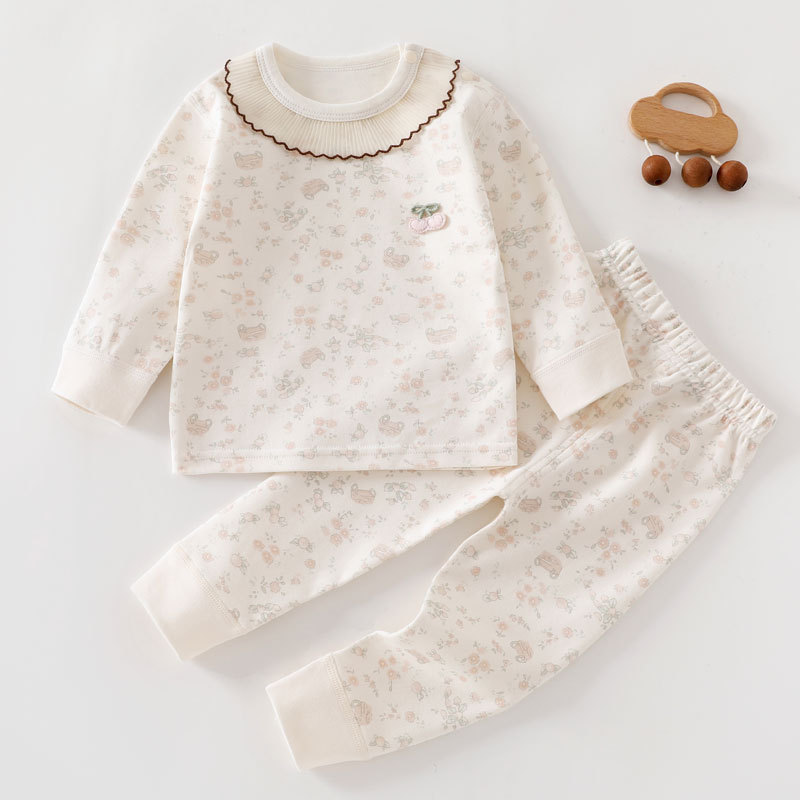 Baby Two-piece Set Seamless Design Essential Base Layer For Newborns