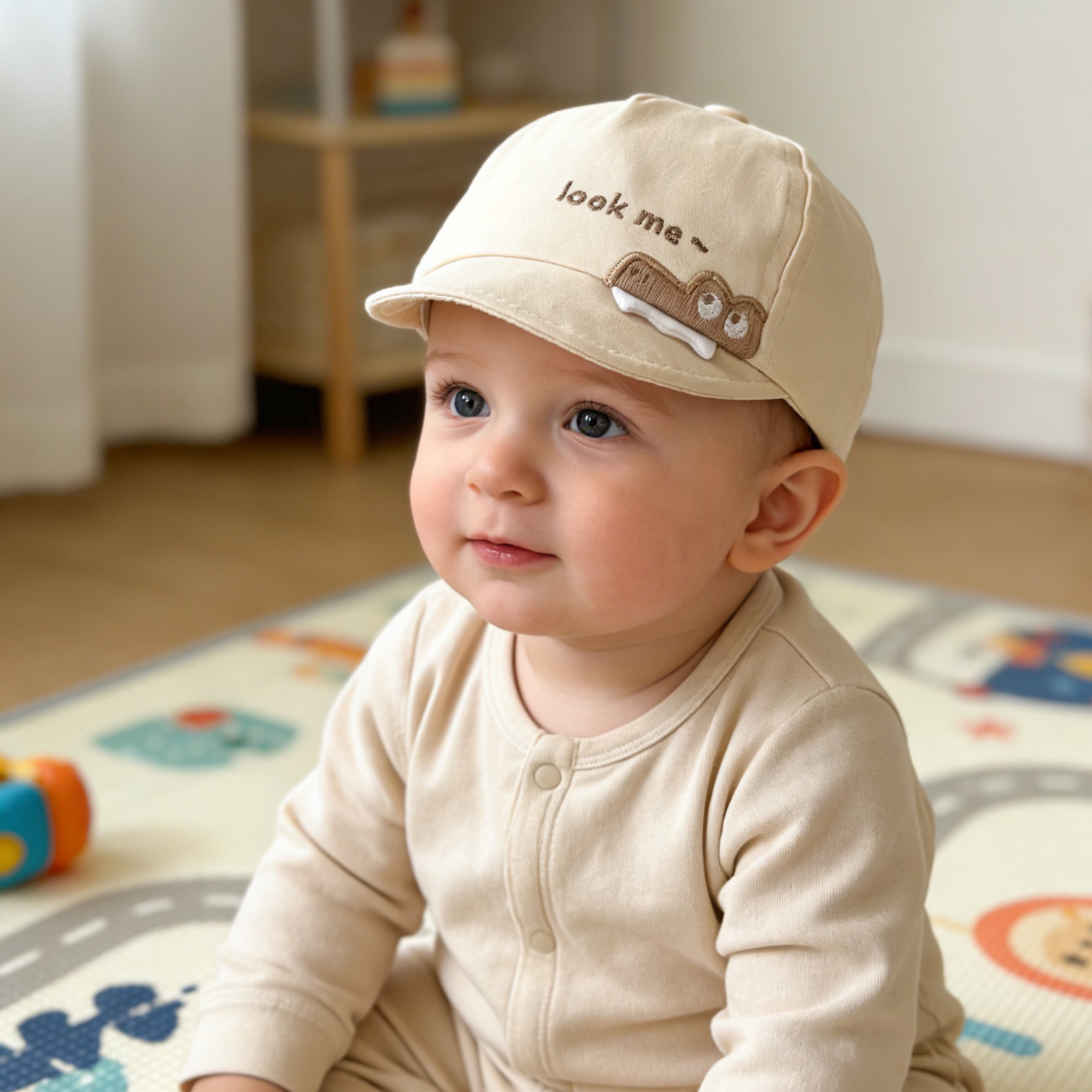 Summer Children's Cartoon Crocodile Letter Embroidery Cute Style Baseball Cap, Suitable…