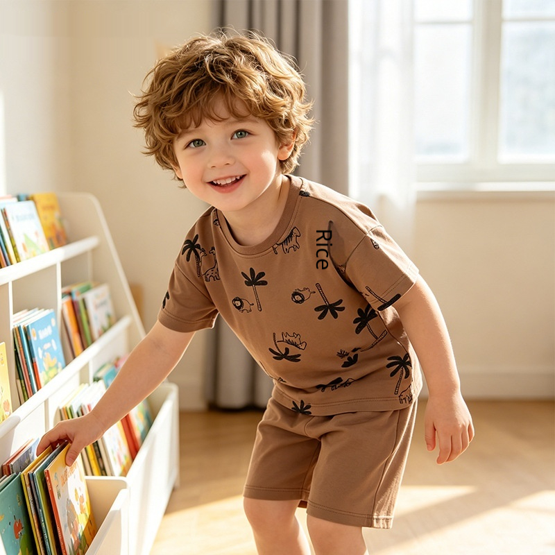 All-match Daily Sporty Casual Two-piece Set For Boys