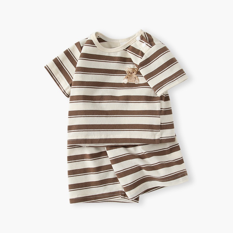 Boys Striped Two-piece Baby Outfit Set
