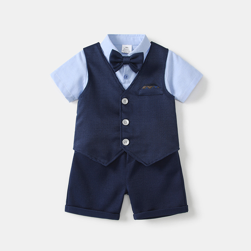 New Summer Thin Short-sleeve Outfit For Baby Boys