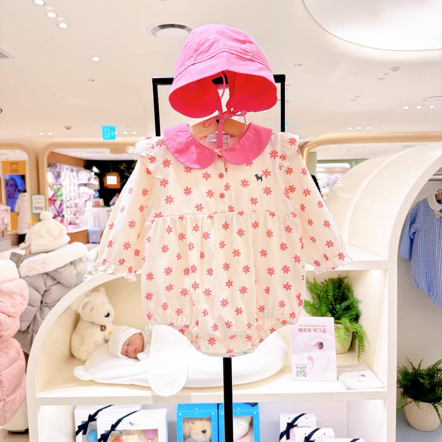 Cute Floral Romper With Hood