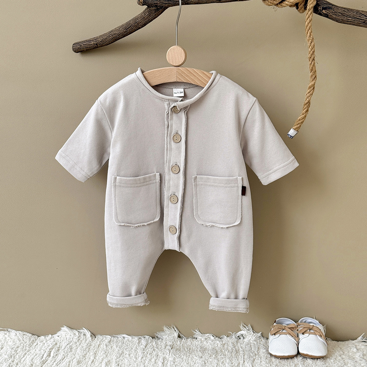 Cute Cotton Knitted Onesie For Infants And Toddlers