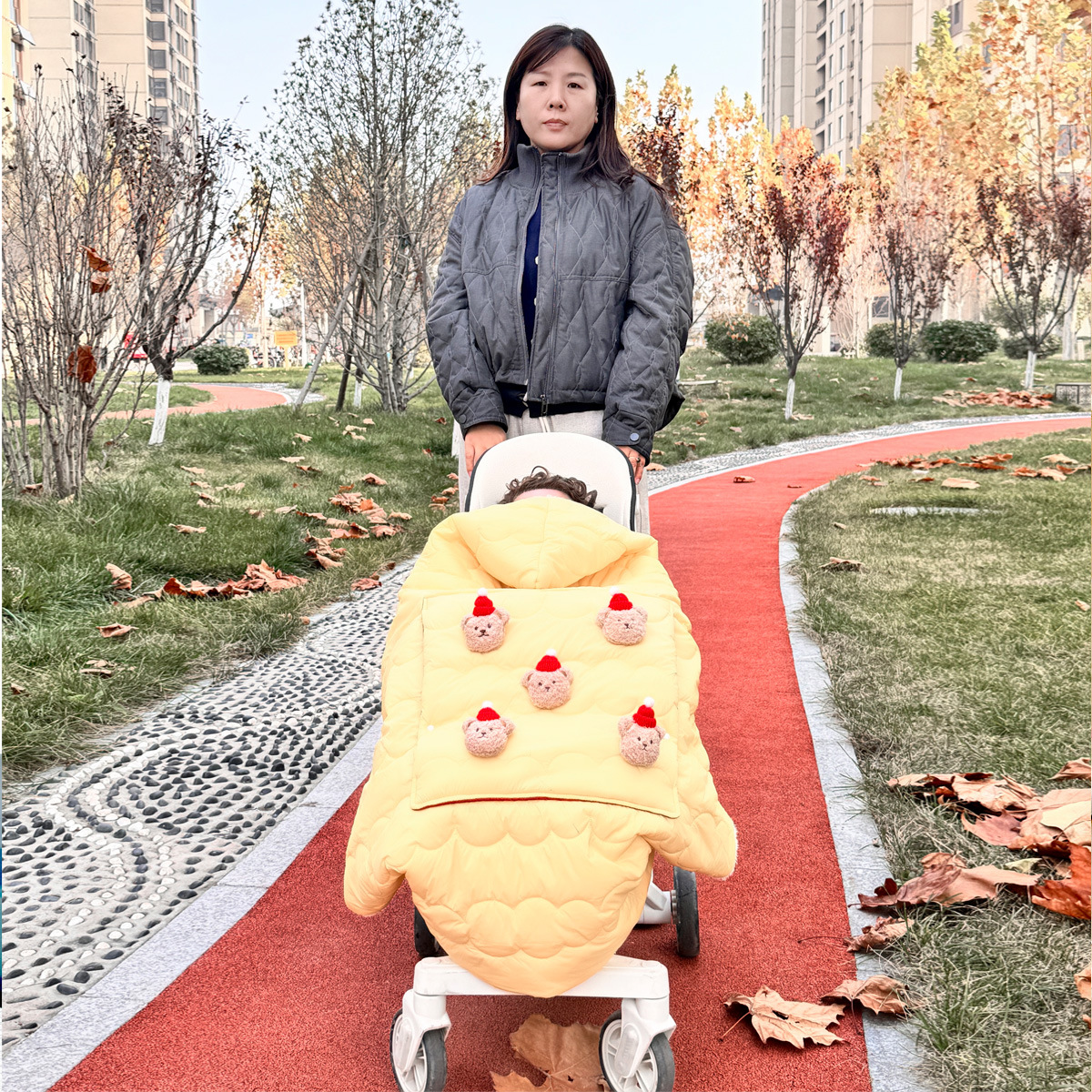 Stroller Windproof Blanket With Shoulder Straps