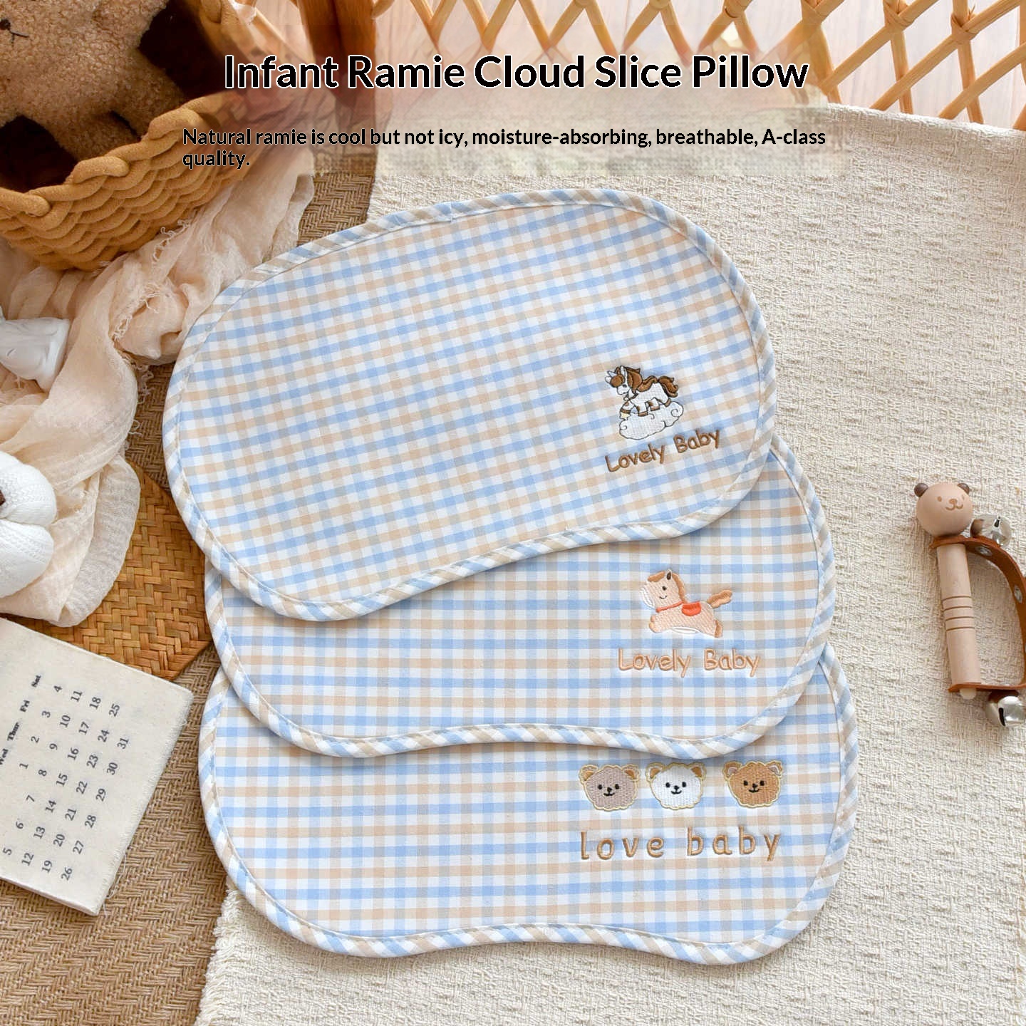 Infant And Toddler Summer Sweat-absorbing, Breathable Pillow Pad