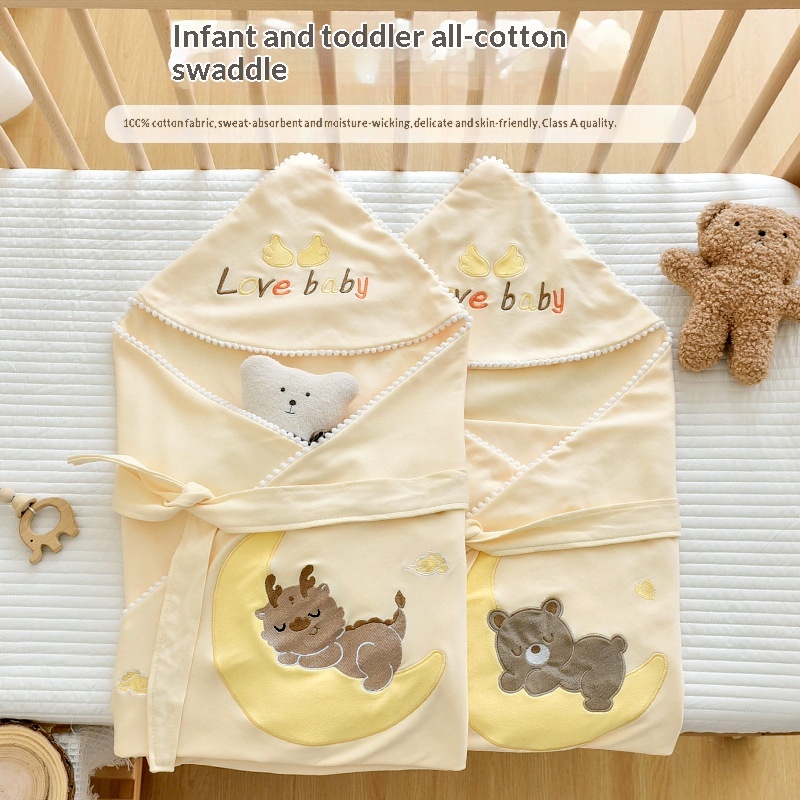 Newborn Pure Cotton Double-layer Thin Swaddle Blanket