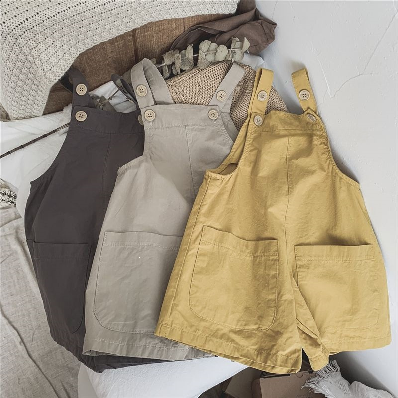 Casual Baby And Child Suspender Shorts