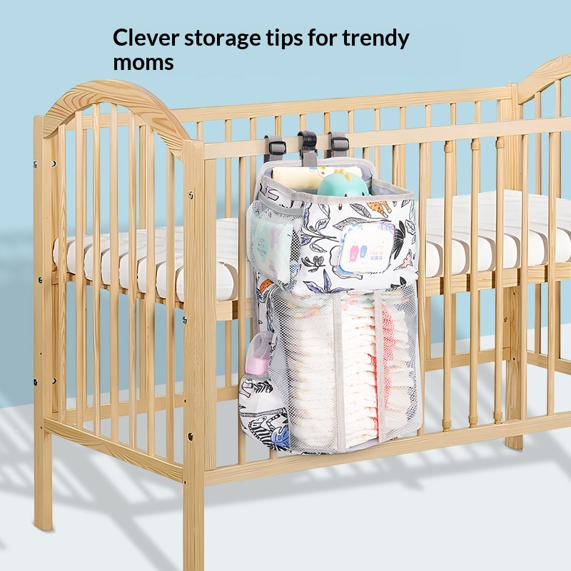 Portable Crib Hanging Bag Multi-functional Crib Storage Organizer