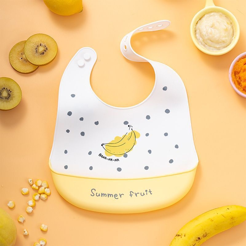 Baby Waterproof And Stain-resistant Food-grade Silicone Bib