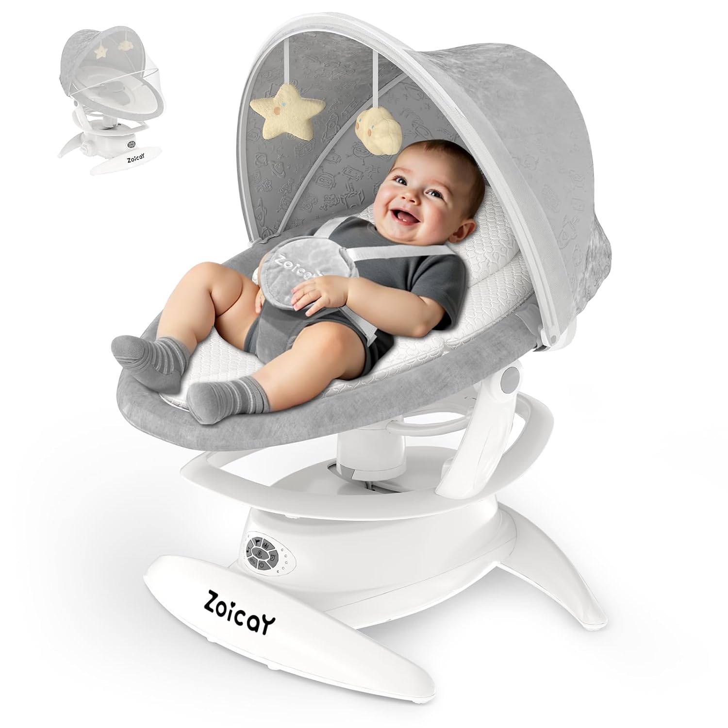 Baby Swing For Infants With Motion Detection, Electric Baby Swing With 3 Swing Modes, 12…