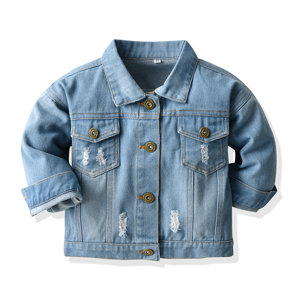 Spring Autumn New Style Casual Ripped Jacket For Boys And Girls