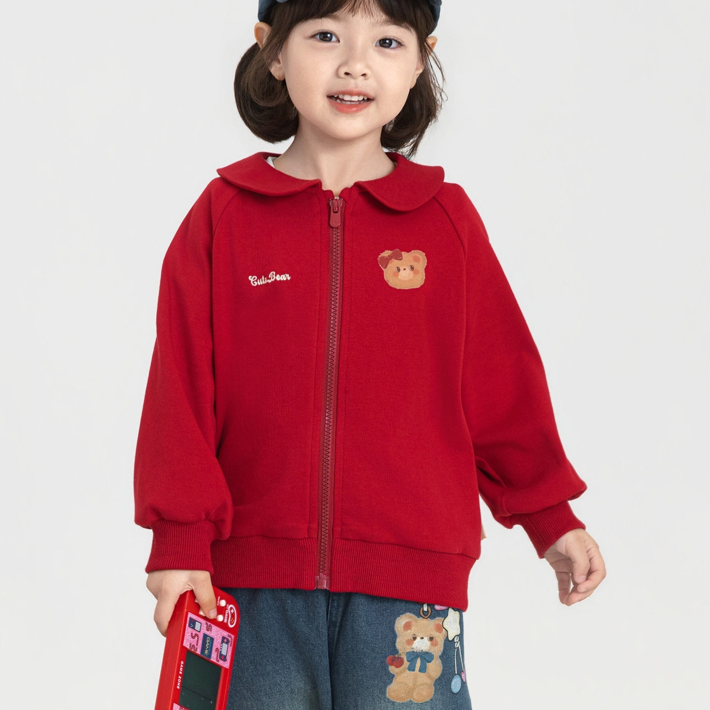 Casual Lapel Loose-fitting Coat For Girls