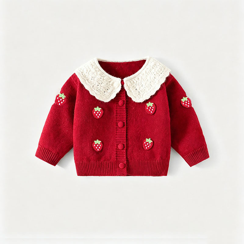 Fashionable Knitted Cardigan Coat For Girls
