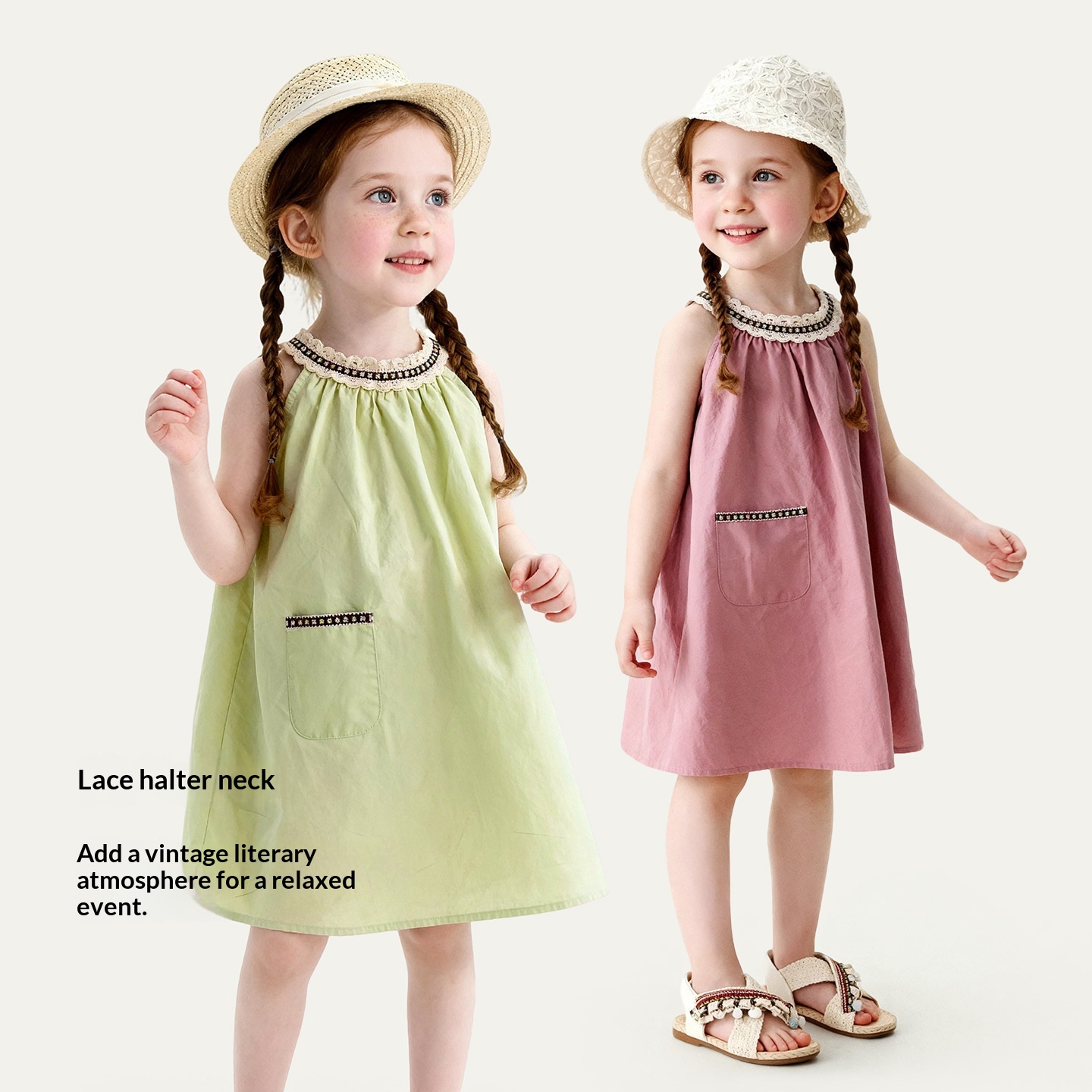 Summer Girls Dress Forest-style Soft And Vintage