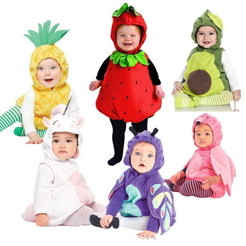 Pumpkin Strawberry And Pineapple Baby Autumnwinter Romper