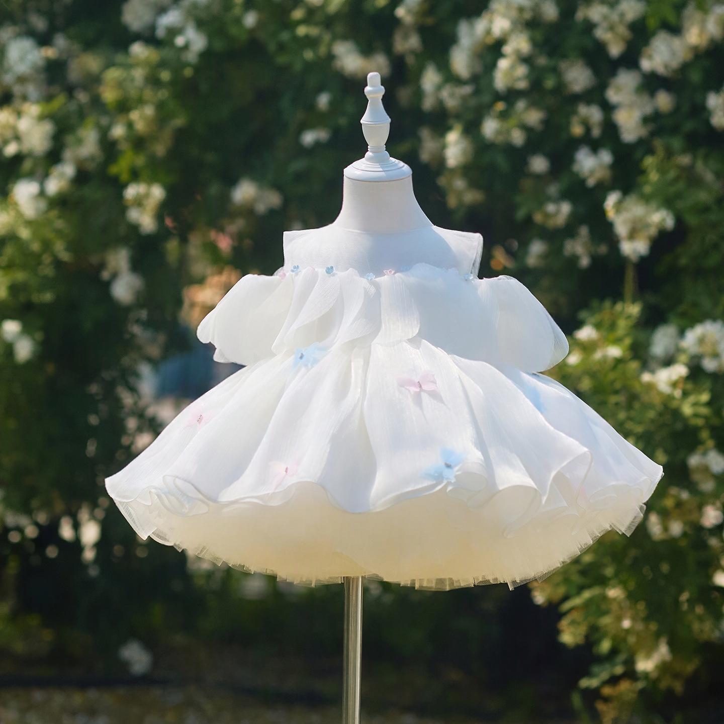 Girls Formal Dress Off-shoulder Sweet Puff Skirt