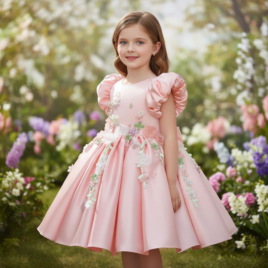 Floral Princess Puffy Skirt