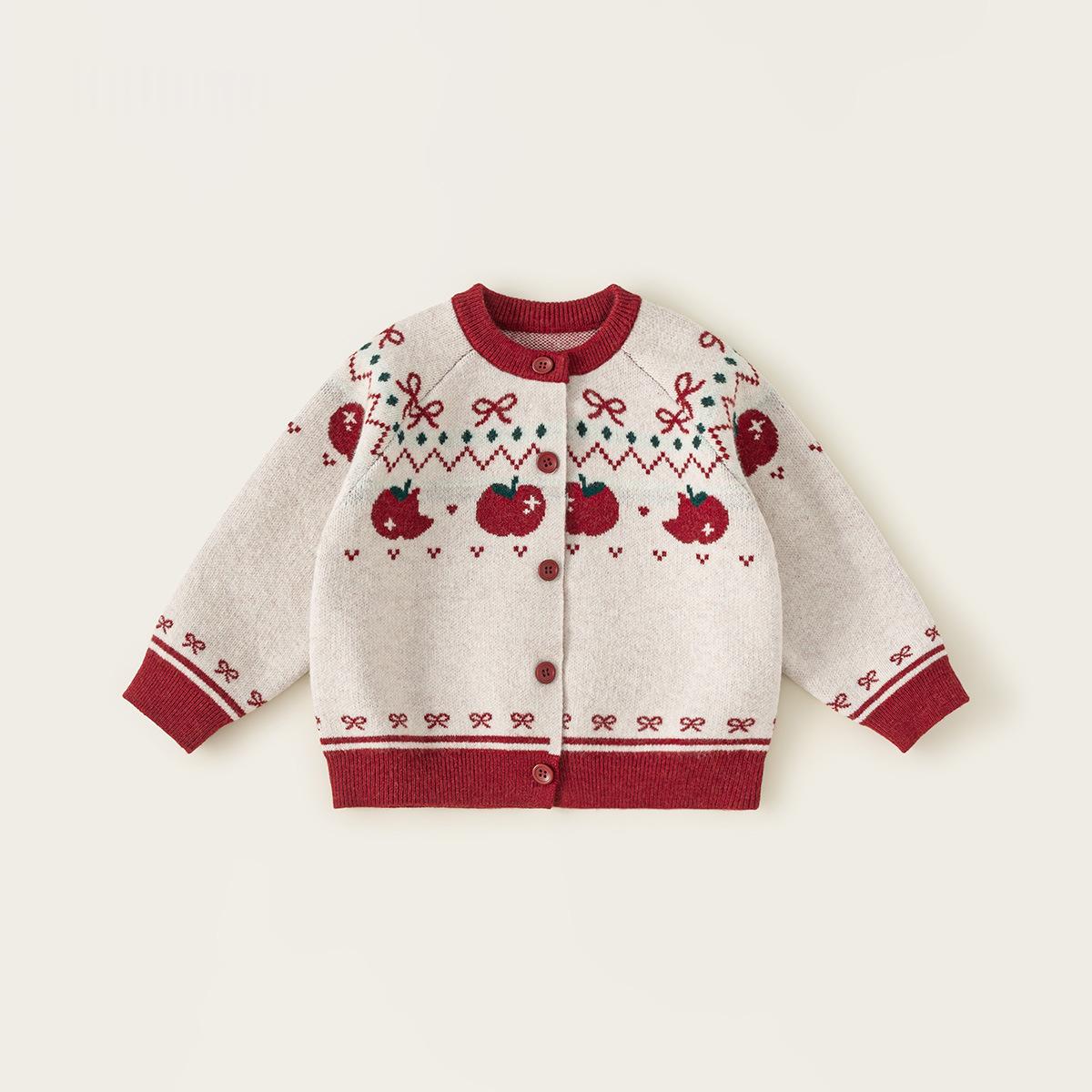 Spring And Autumn Childrens Sweater Coat For Girls