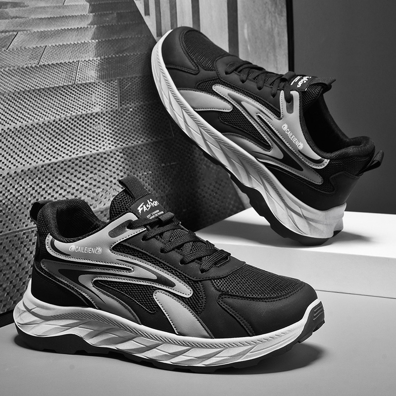 Men's Soft Sole Anti-slip Walking Shoes For Middle-aged & Elderly, Breathable…