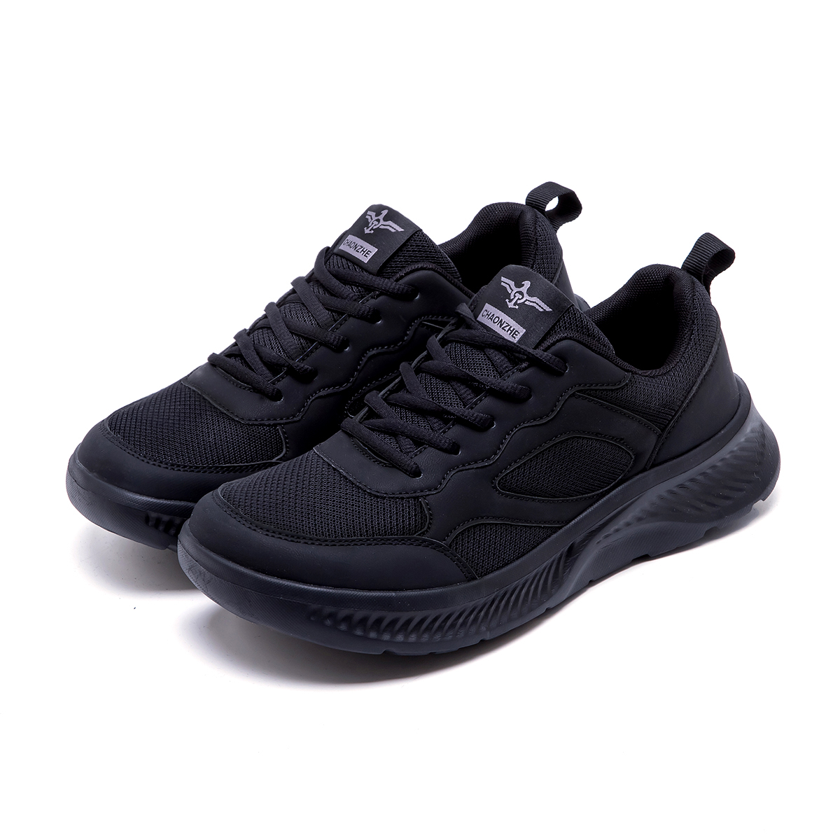 Wide Fit Men's Sneakers, Wide Last Running Shoes For Wide Feet, Black Soft Sole…