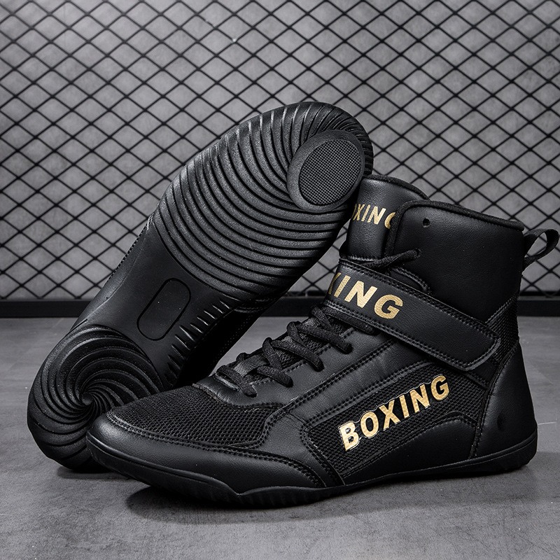 High-top Anti-slip Drop-resistant Wear-resistant Wrestling Shoes