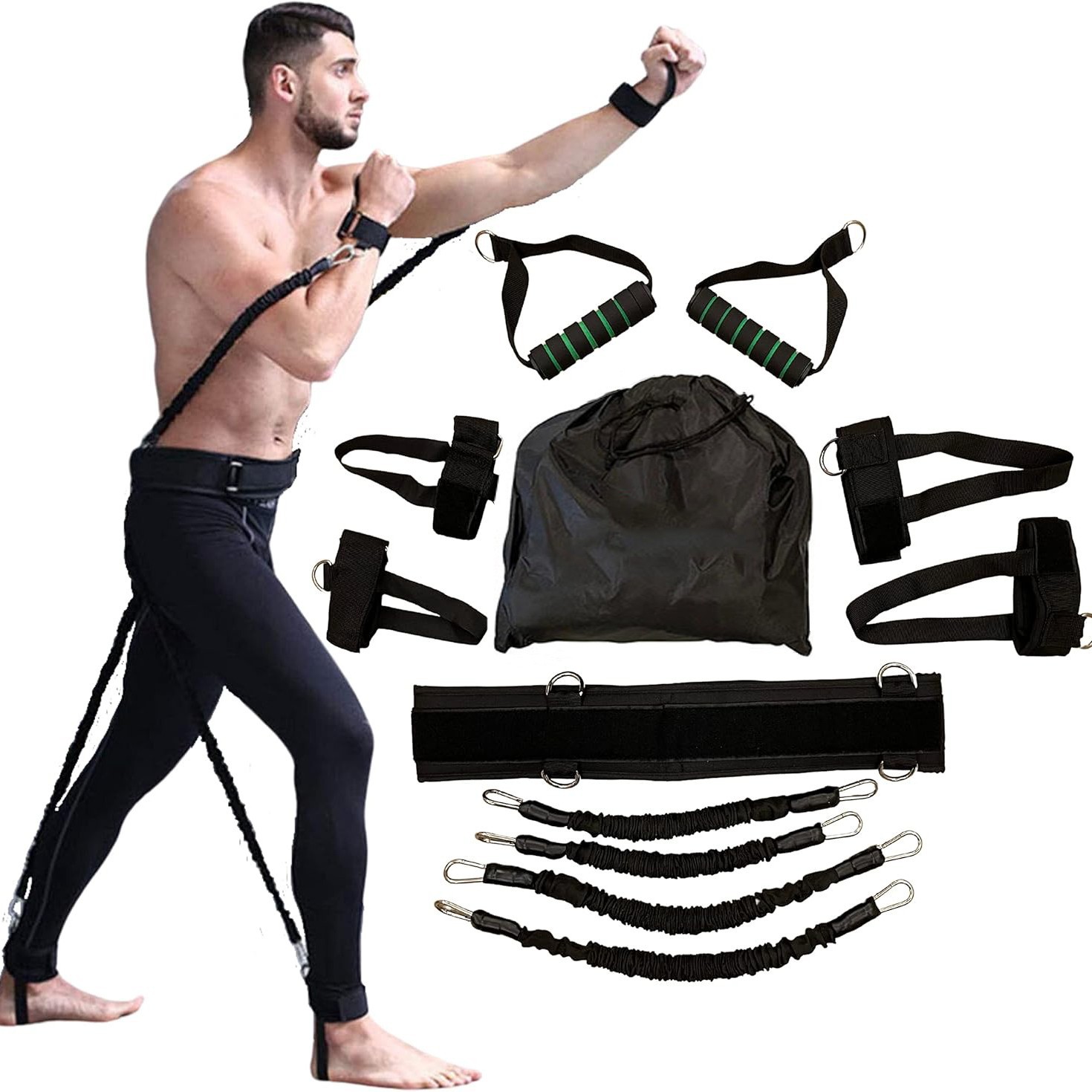 Boxing Resistance Band Leg Waist Strength Trainer Basketball Jump. Fight Bounce Trainer…