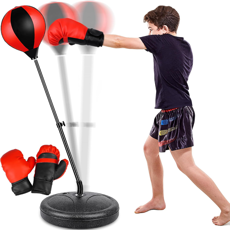 Punching Bag Set Toy With Boxing Gloves, Height Adjustable Punching Bag, Sport Toy For…