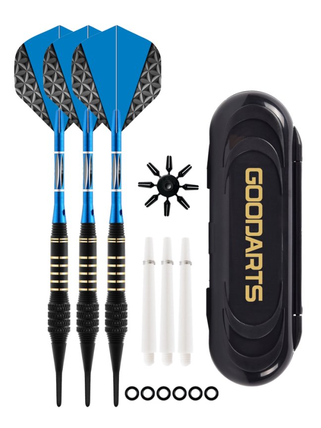 3-Pack Professional Competition Aluminium Shaft Soft Needle Tip Darts Set With Case