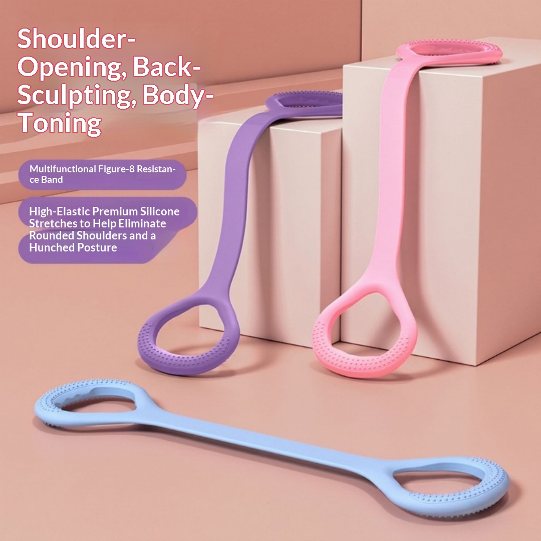 Back And Shoulder Exercise Tool For Home Use, Yoga Stretching Band, Waist Shaping Elastic…