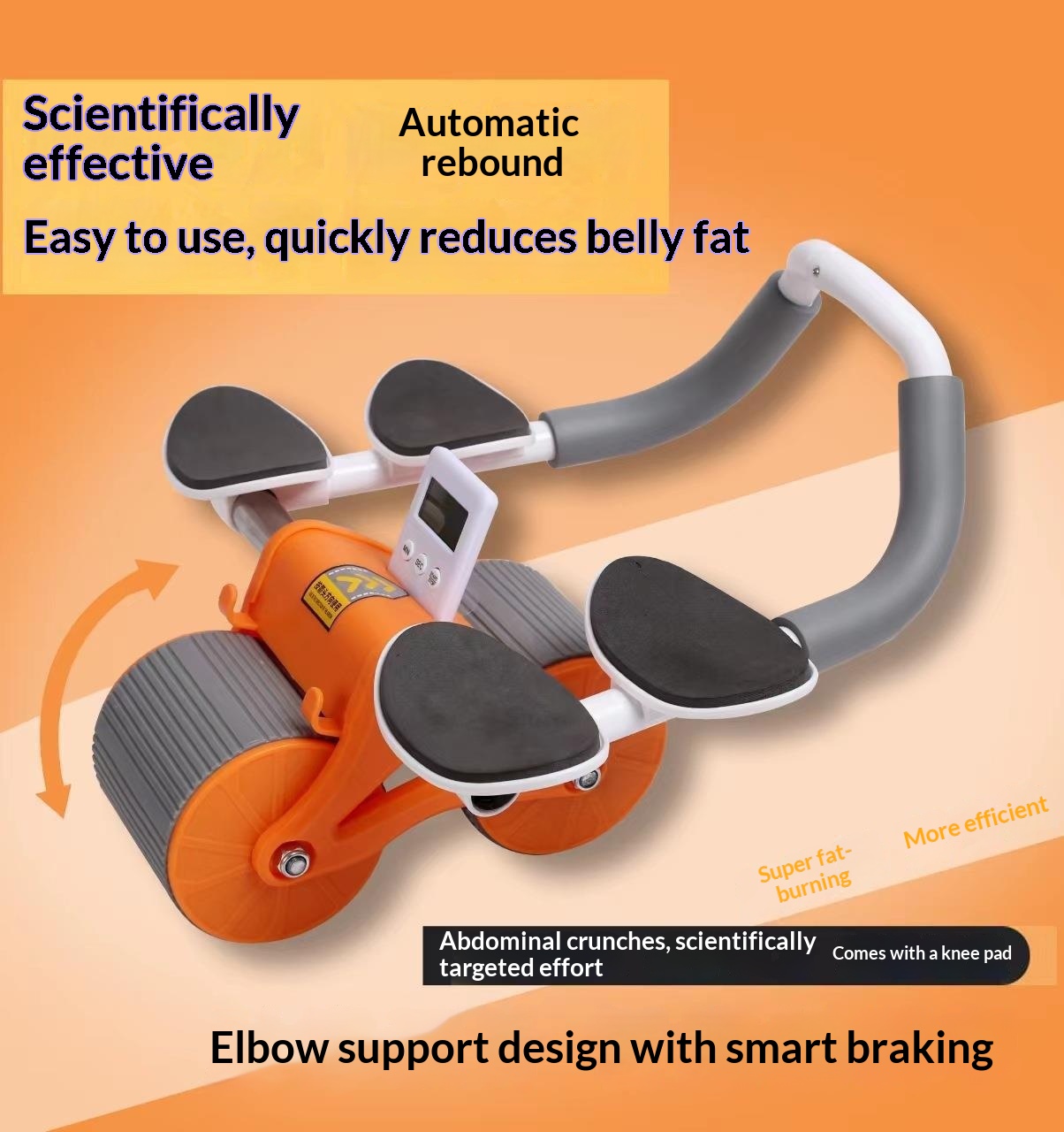 Abdominal Wheel Automatic Rebound Belly Contracting And Abdominal Rolling Exercise…
