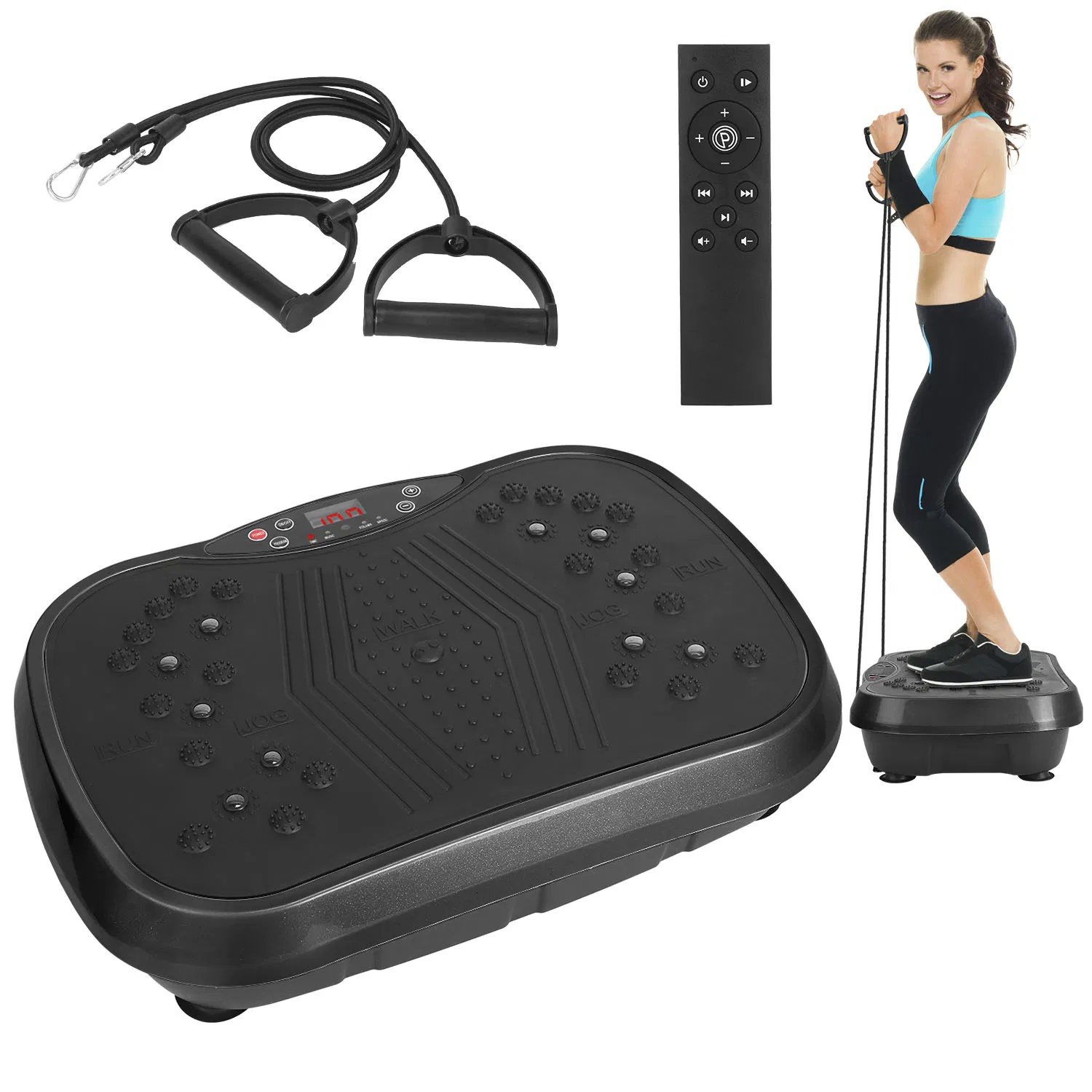 Vibration Exercise Machine Vibrating Plate Platform Whole Body Fitness Vibration Workout…