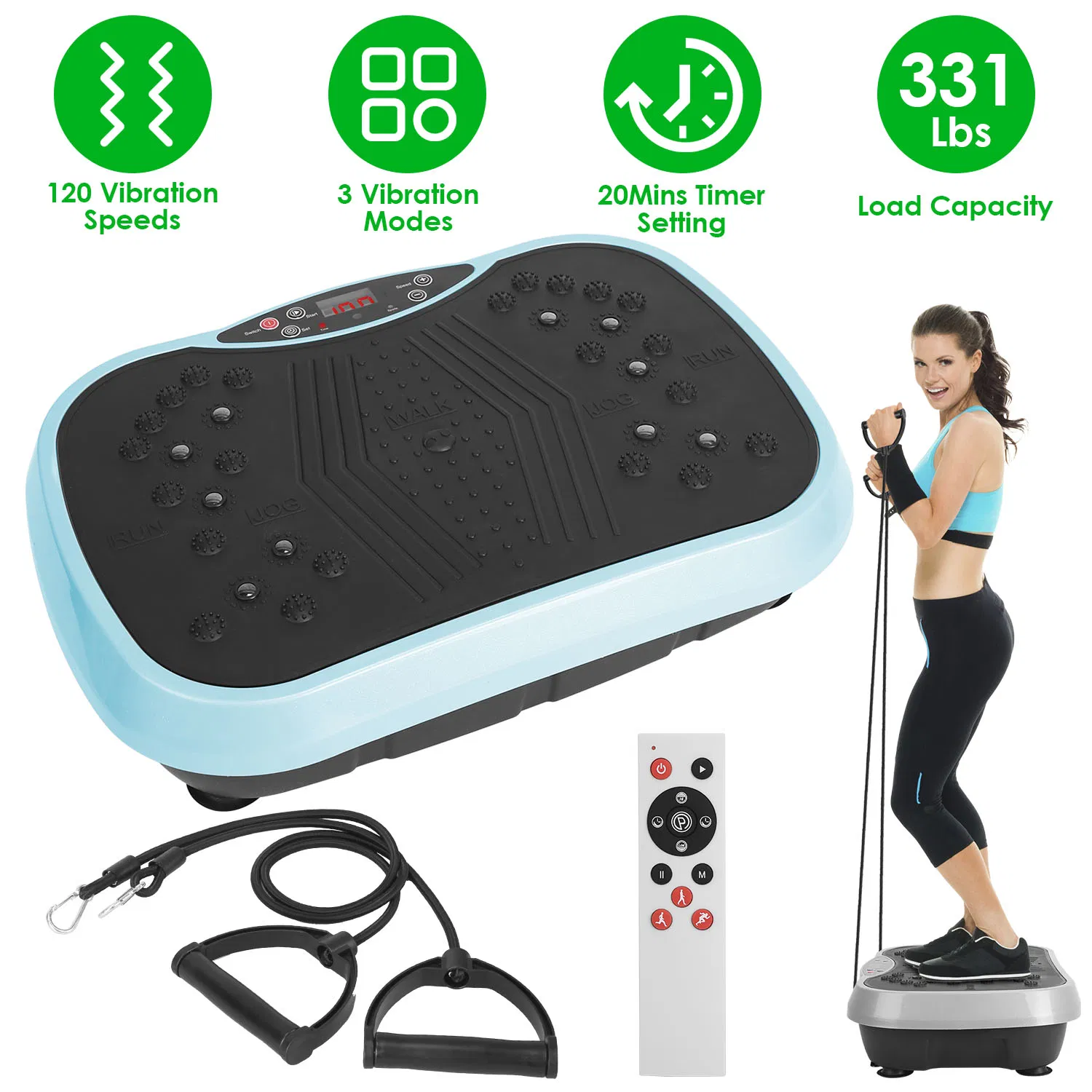 Home Use Vibration Exercise Platform for Lymphatic Drainage & Muscle Pain Relief, High…