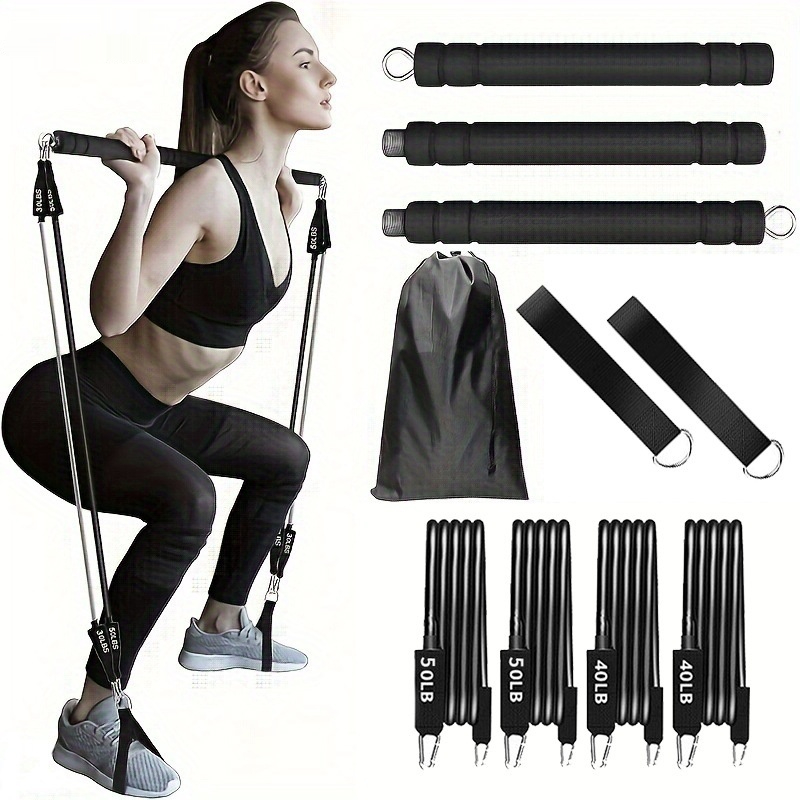 Multifunctional Strength Training Fitness Pilates Stick With Three Sections