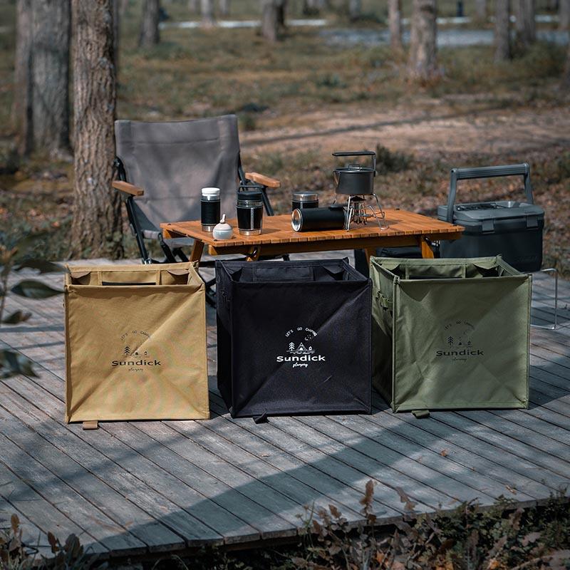 Outdoor Picnic Folding Triangular Camping Large-Capacity Trash Can