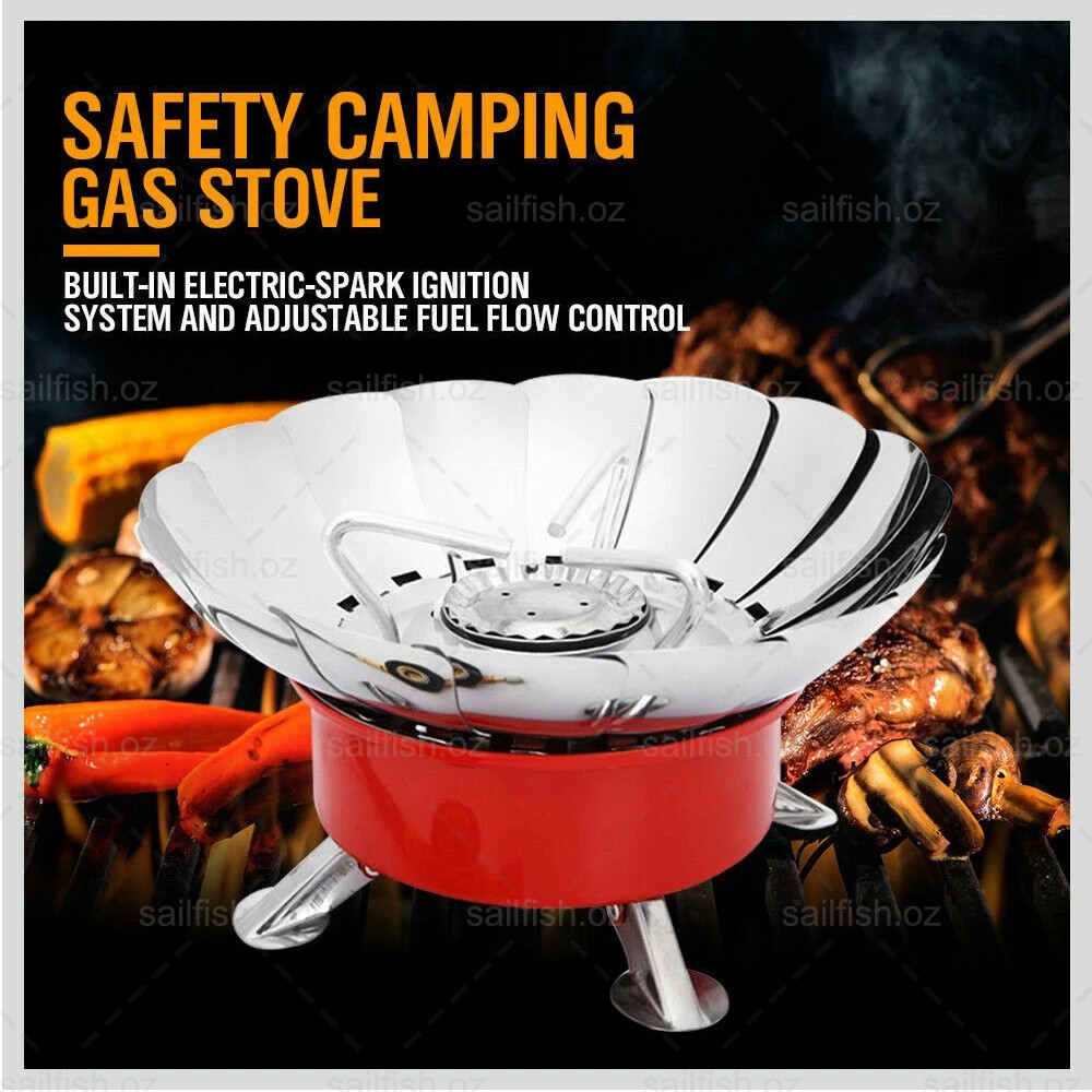 Mini Folding Camping Stove Portable Burner Butane Gas Cooker Outdoor Windproof