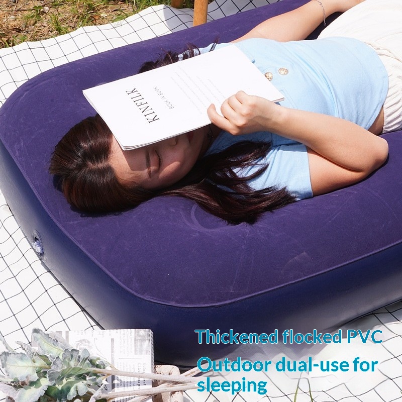 Pvc Flocked Honeycomb Inflatable Bed Outdoor Camping Style Inflatable Mattress Household…