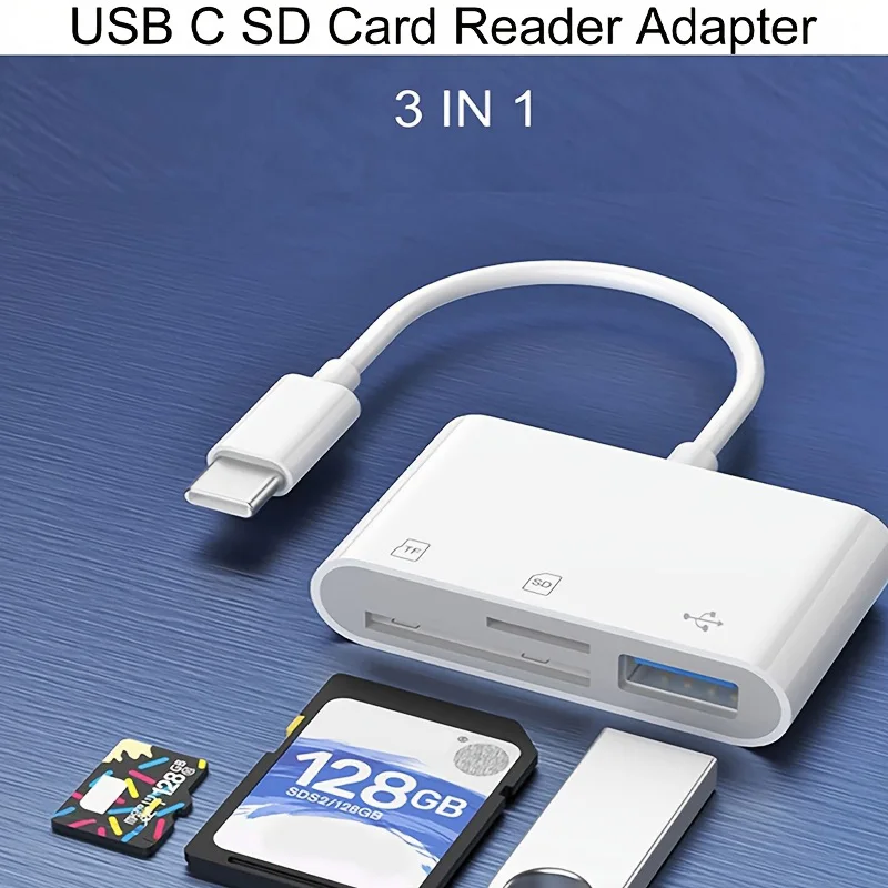 Type C Adapter TF SD Memory Card Reader OTG Writer Compact Flash USB-C for IPad Pro…
