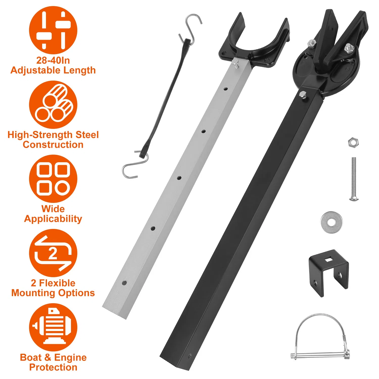 28-40In Adjustable Boat Transom Saver Transom Protector for Outboard Motor Shock…