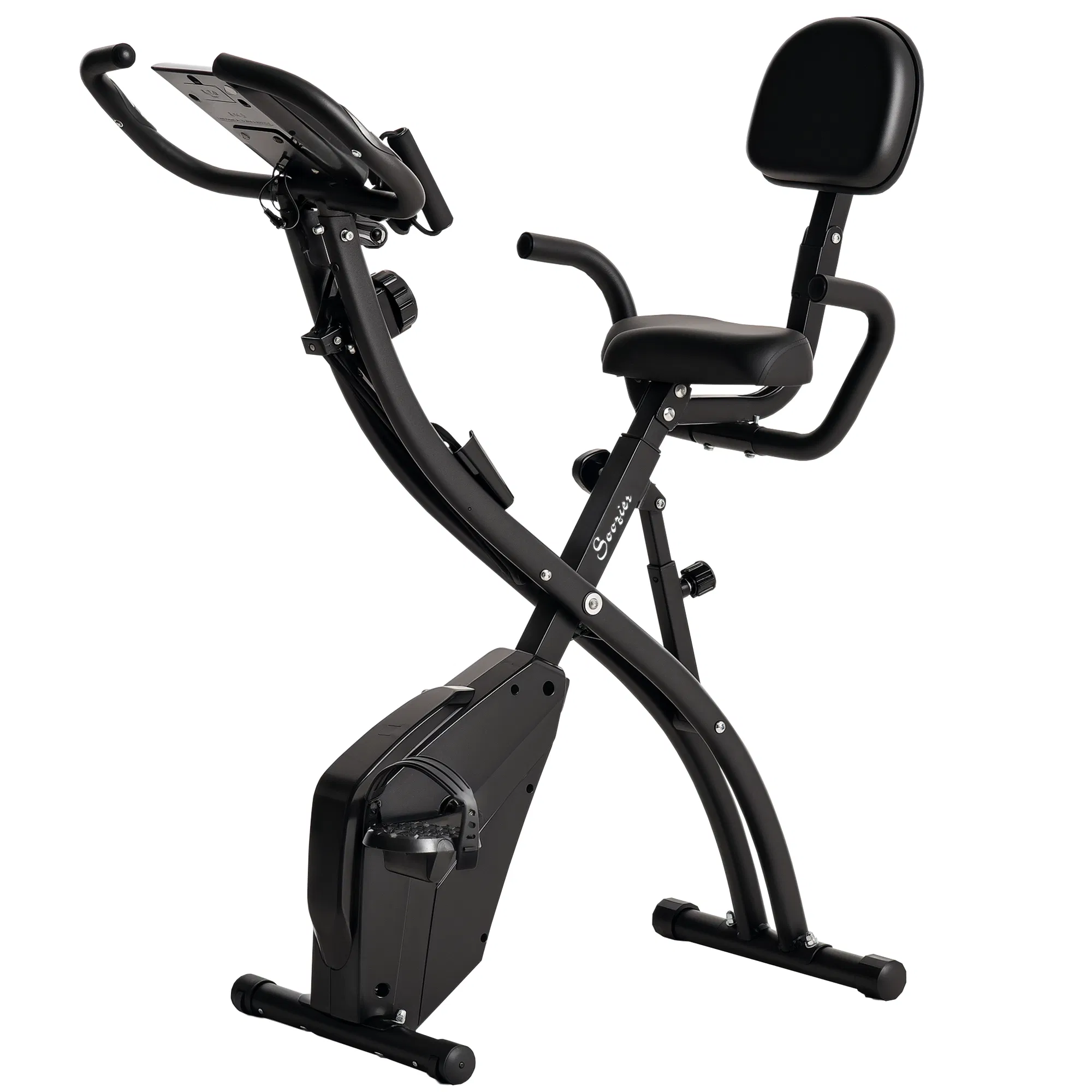 3-in-1 Folding Exercise Bike, Foldable Stationary Bike with 8-Level Magnetic Resistance…