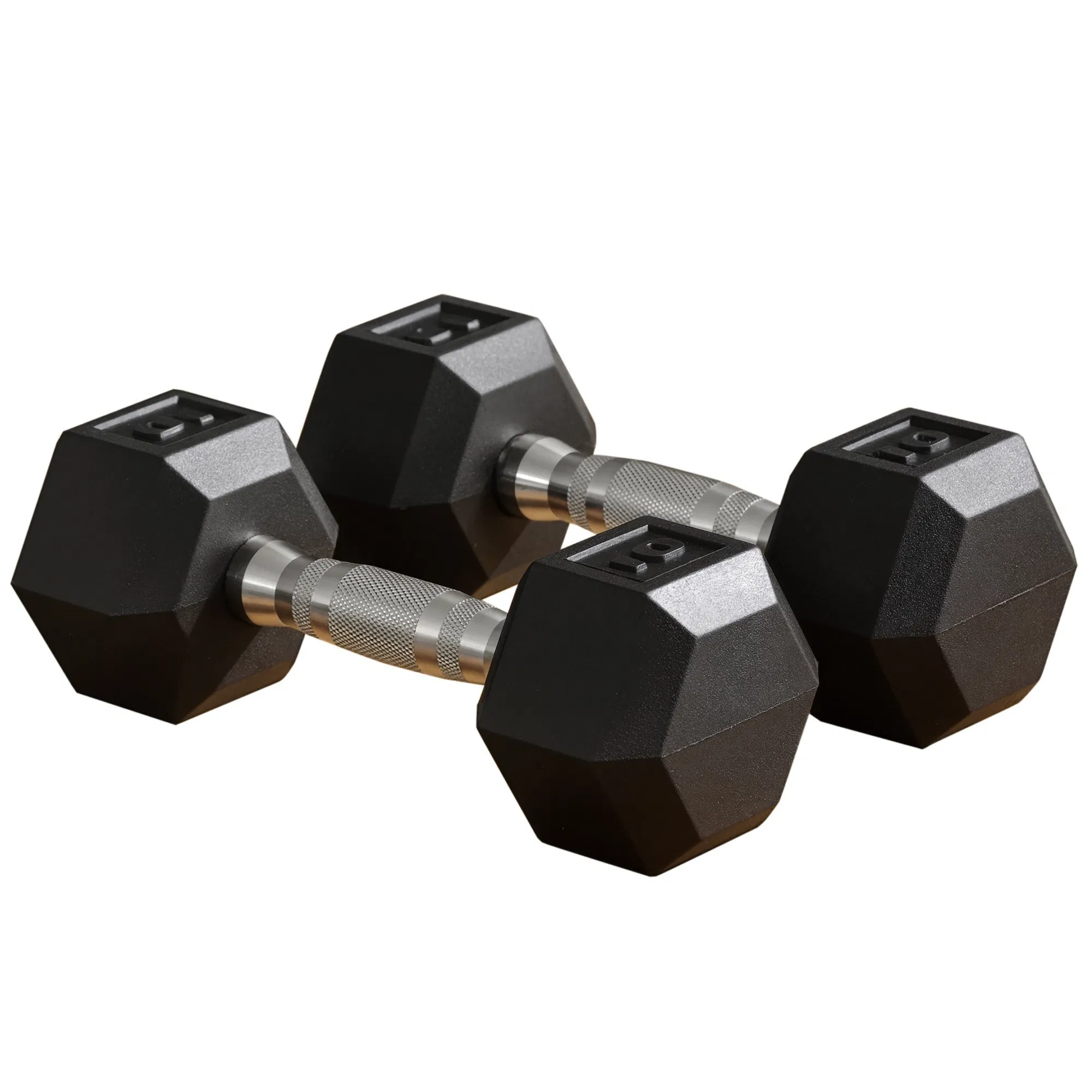 Rubber Dumbbells Weight Set, Total 20lbs(10lbs Each) Dumbbell Hand Weight for Body…