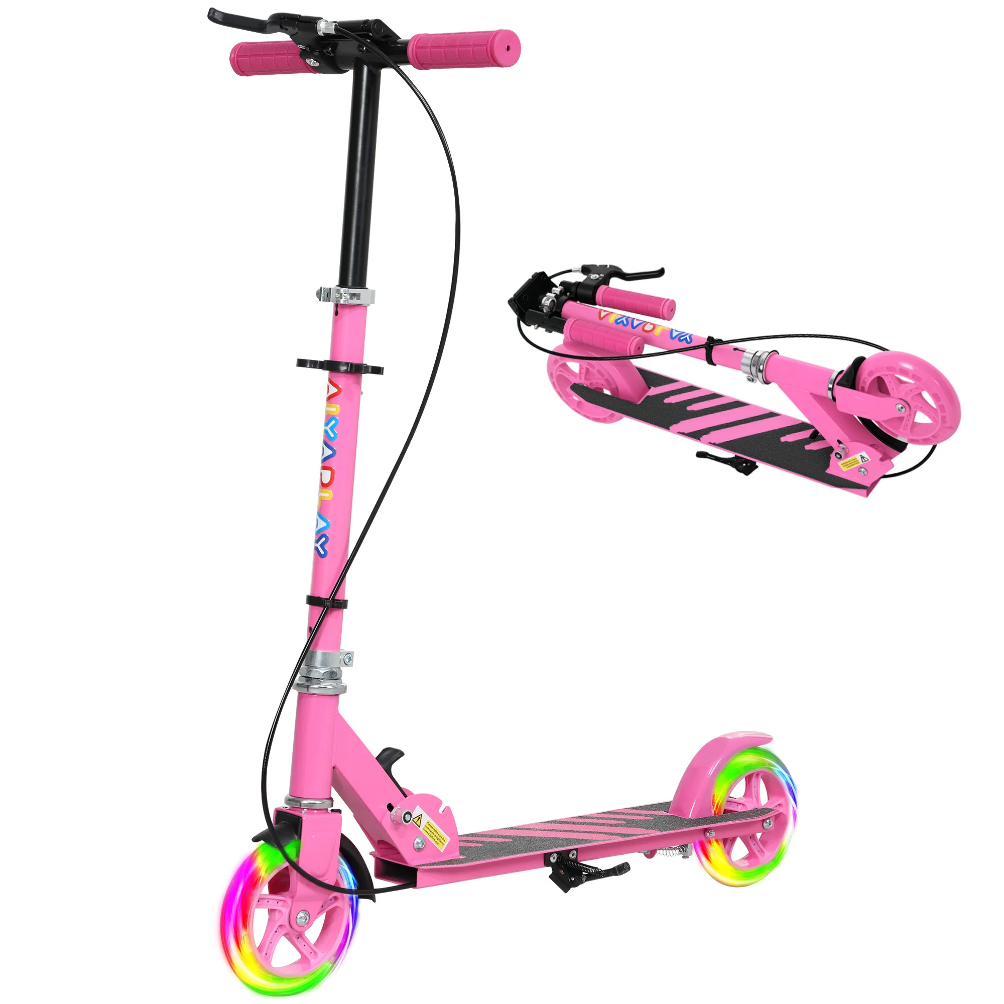 Scooter for Kids Ages 3-8 with Light Up Wheels, Adjustable Handlebar, Rear Brake…