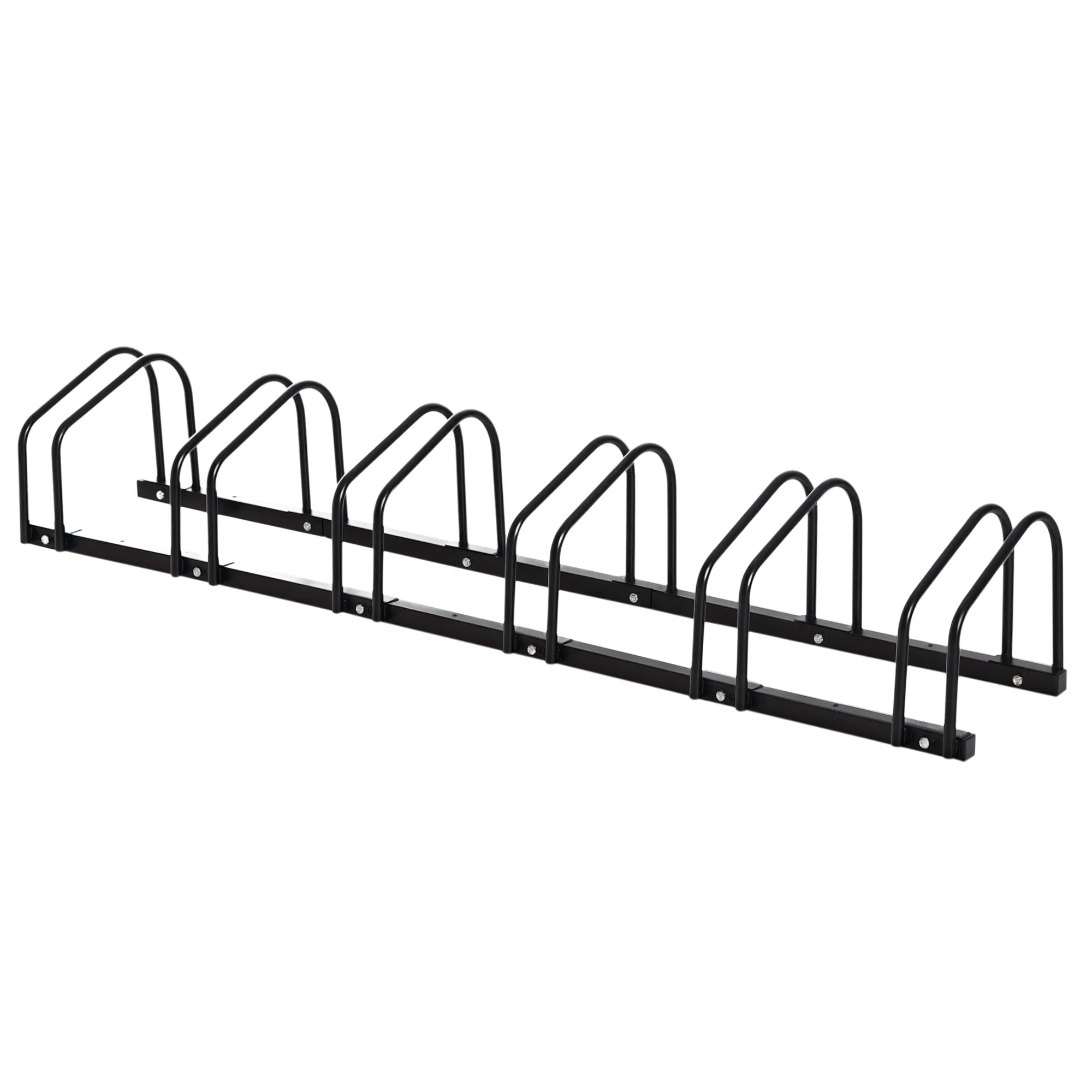 6-Bike Bicycle Floor Parking Rack Cycling Storage Stand Ground Mount Garage Organizer for…