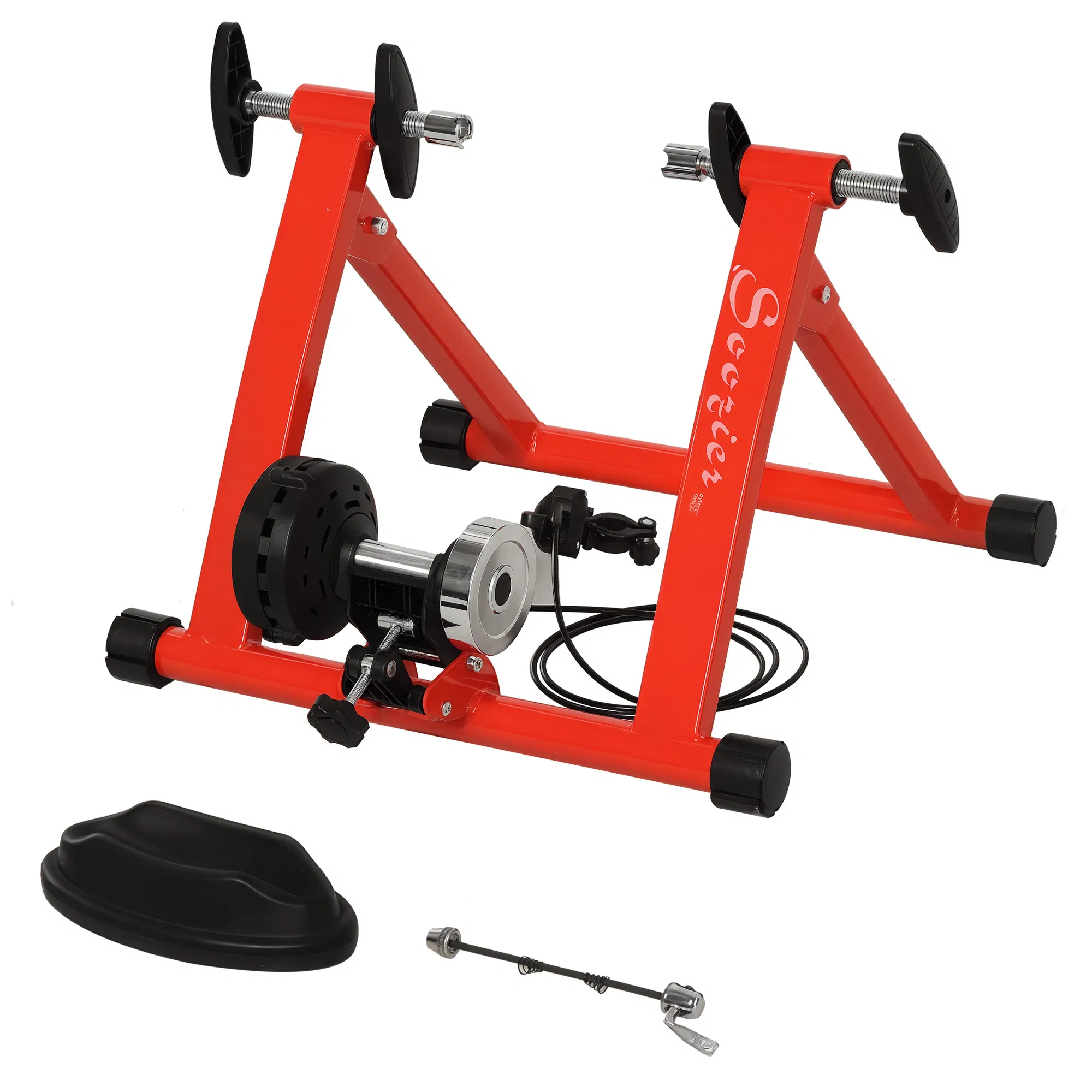 Bike Trainer Magnetic Bicycle Stand Indoor Exerciser w/ Quick Release Skewer, 5 Levels…