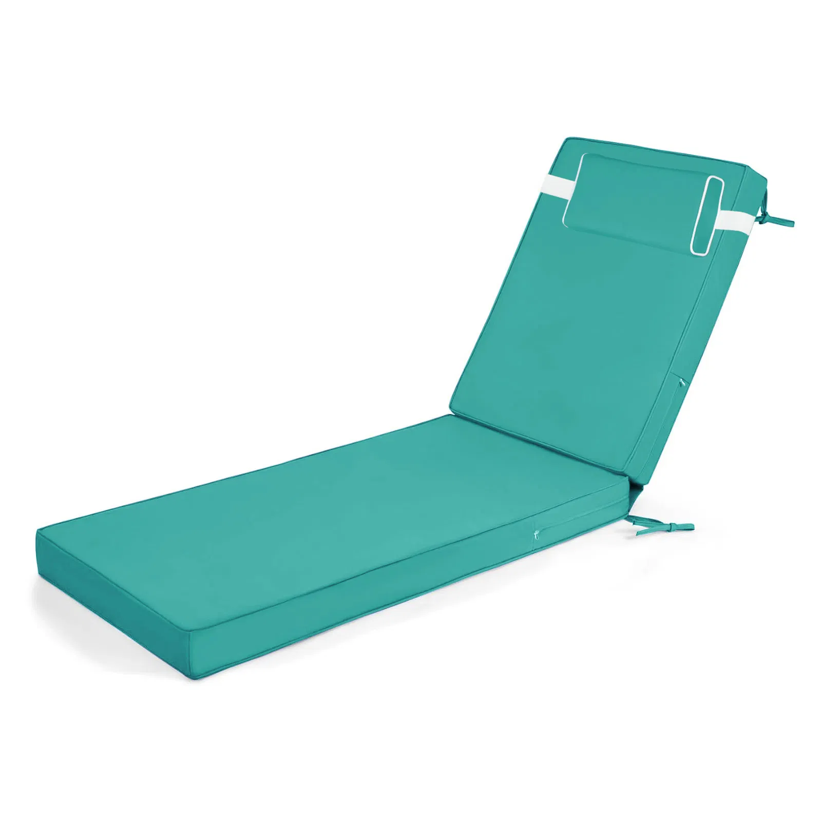 Outdoor Chaise Lounge Cushion, 80 in. x 26 in. x 3 in. Waterproof Fade-Resistant Patio…