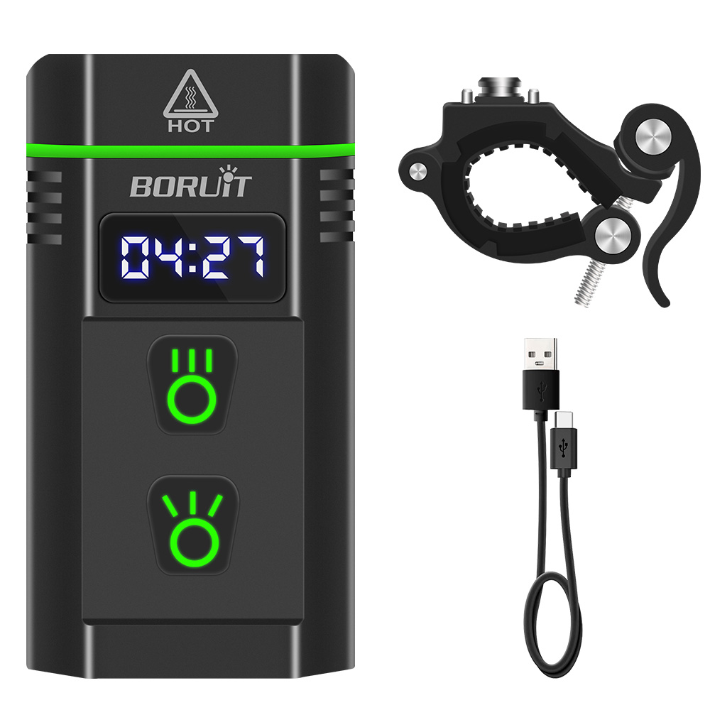 BROUIT 10 LED Bicycle Bike Lights Rechargeable Front Lamp Ultra Bright Headlight