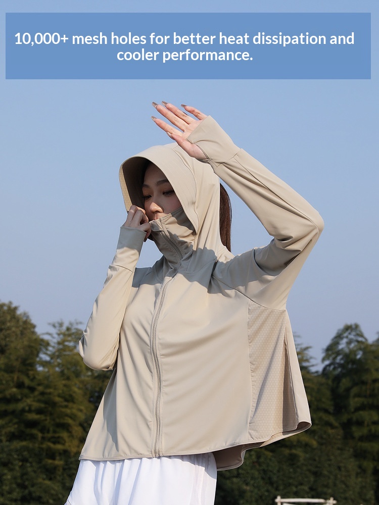 Sun Protection Clothing, Uv Protection Upf50, Lightweight And Cool-Fitting Fingertip Sun…