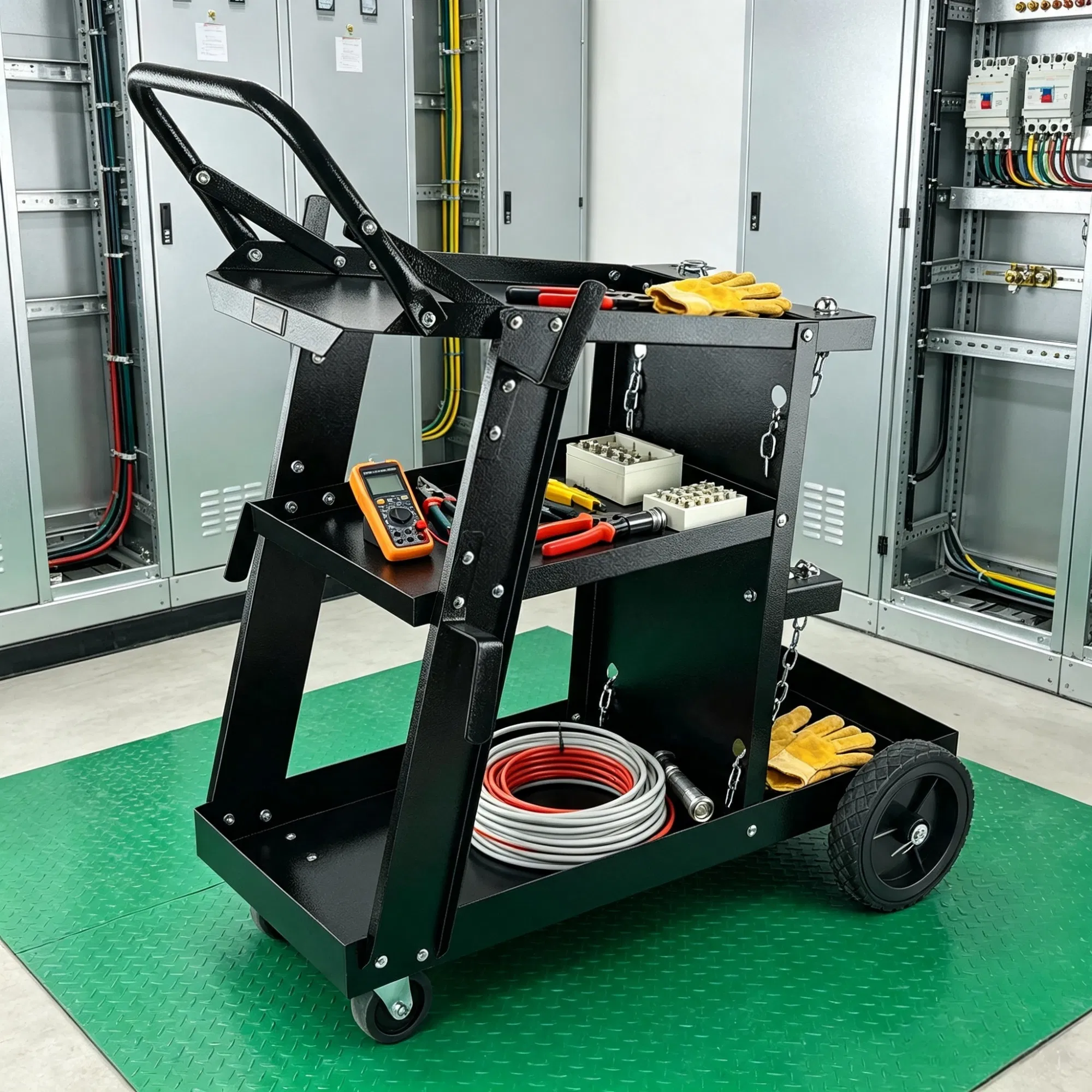 Heavy Duty Welding Cart 3-Tier, 400 Lbs Rolling Welder Cart with 360 Swivel Wheels & Tank…