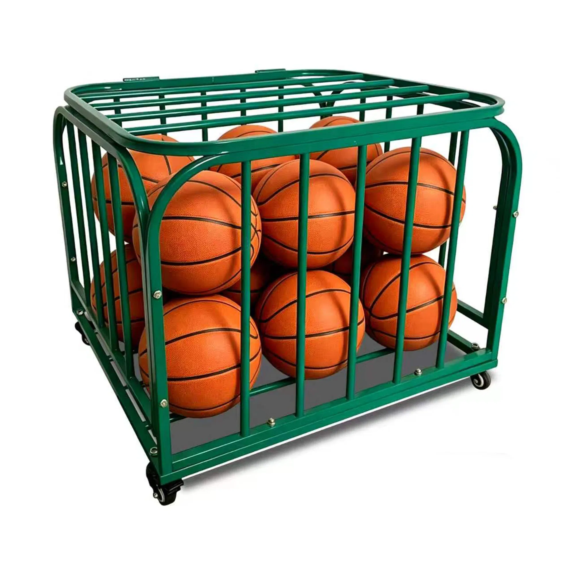 Ball Storage Cart, Basketball or Volleyball Storage Bin with Wheels, Basketball Holder…